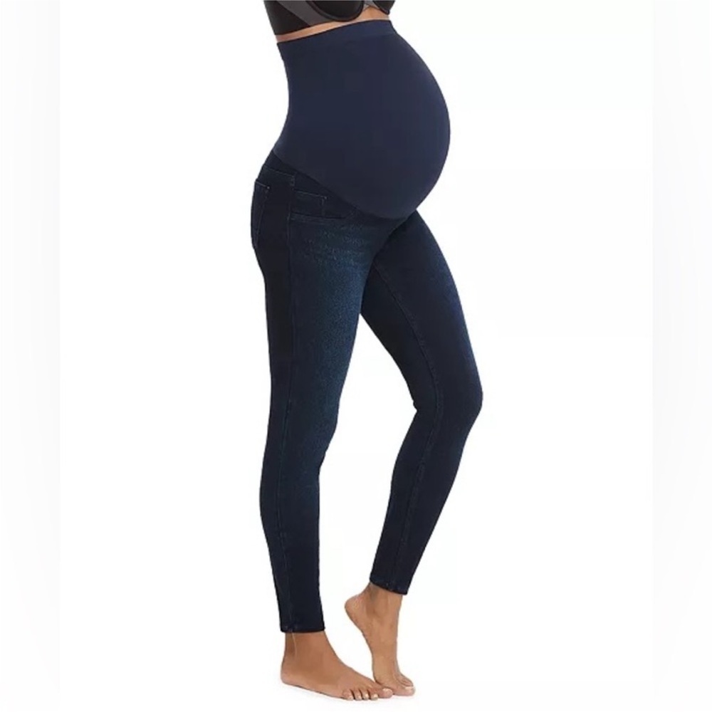 NWT SPANX Mama Ankle Jean-ish Leggings Twilight Rinse Sz XS